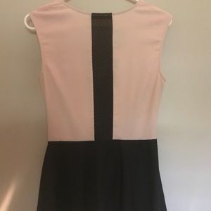 Signature8 Pants & Jumpsuits - Blush and black Color block deep V Romper Signature8 Pants & Jumpsuits - Blush and black Color block deep V Romper